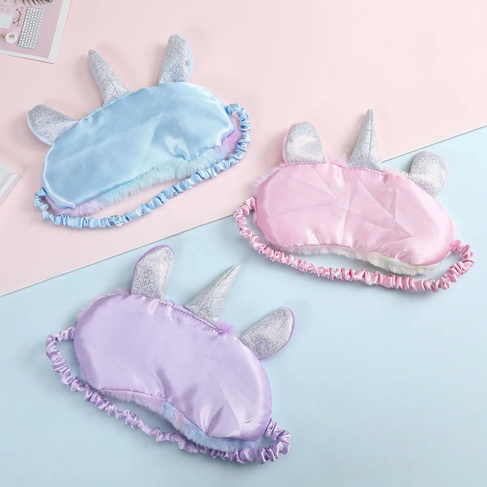 Cartoon Unicorn Sleeping Mask – Cute Anime Eye Shade for Kids, Travel & Party Gifts - Image 3