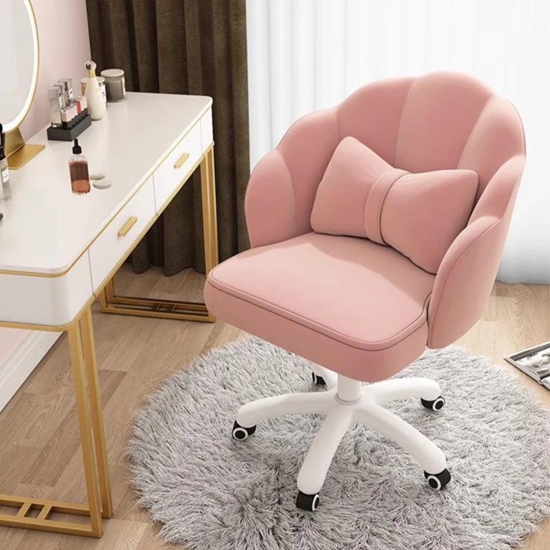 Cute Petal Velvet Desk Chair – Butterfly Design with Bow Cushion - Image 8