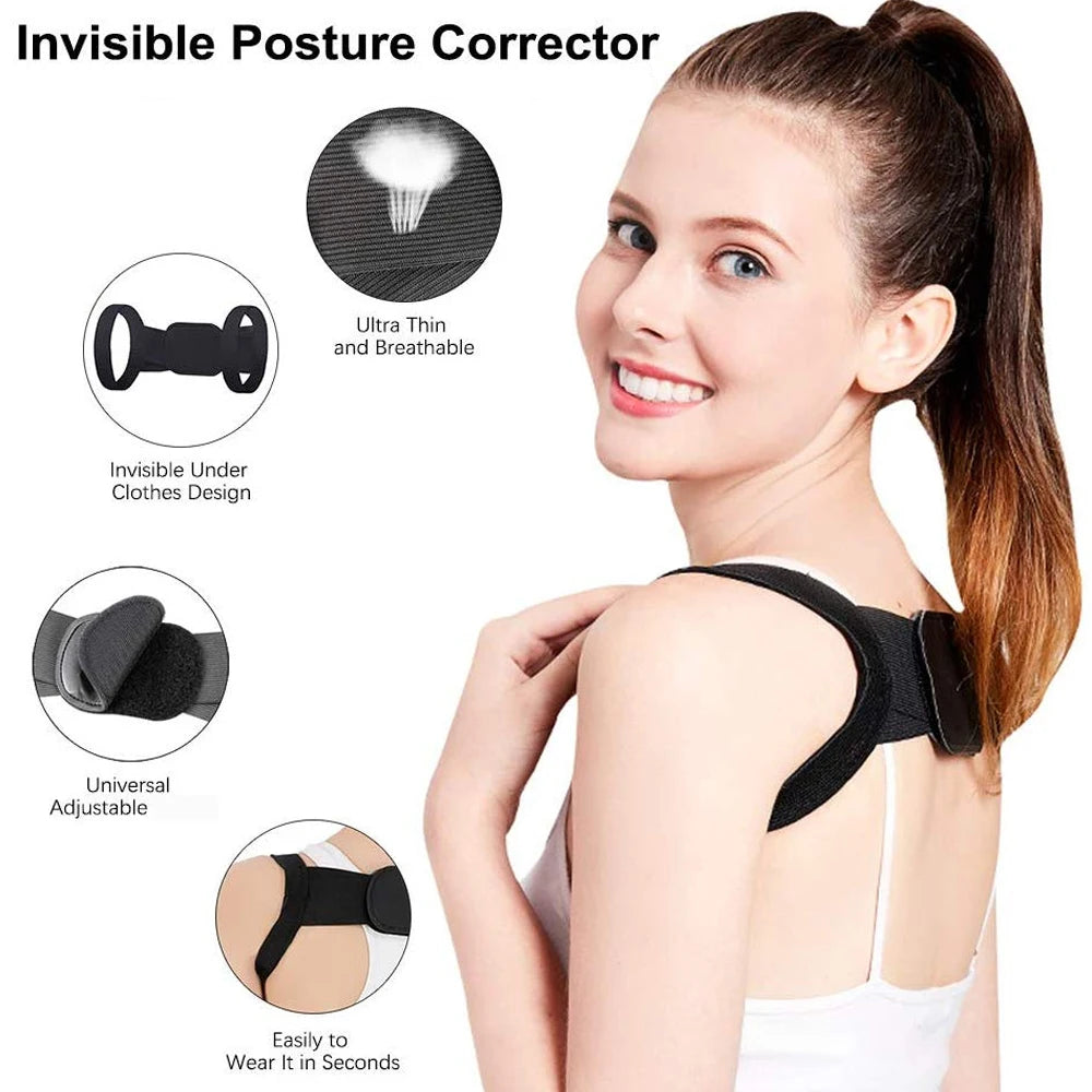 Adjustable Back Posture Corrector Belt – Shoulder, Neck & Spine Support for Men and Women - Image 2