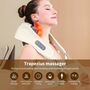 Shiatsu Neck & Shoulder Massager with Heat – Full Back Muscle Relief