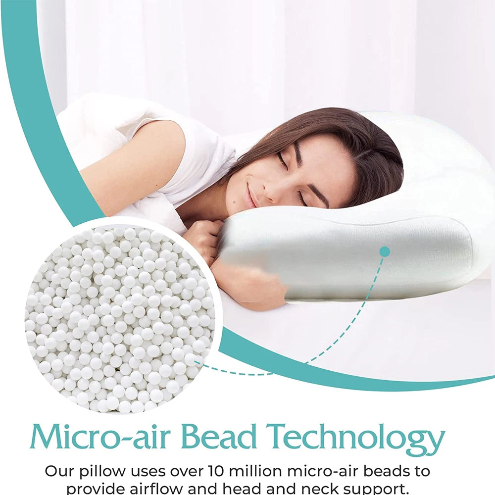 All-Round Sleep Pillow – Egg Sleeper Memory Foam Orthopedic Neck Pillow with 3D Micro Airballs - Image 5