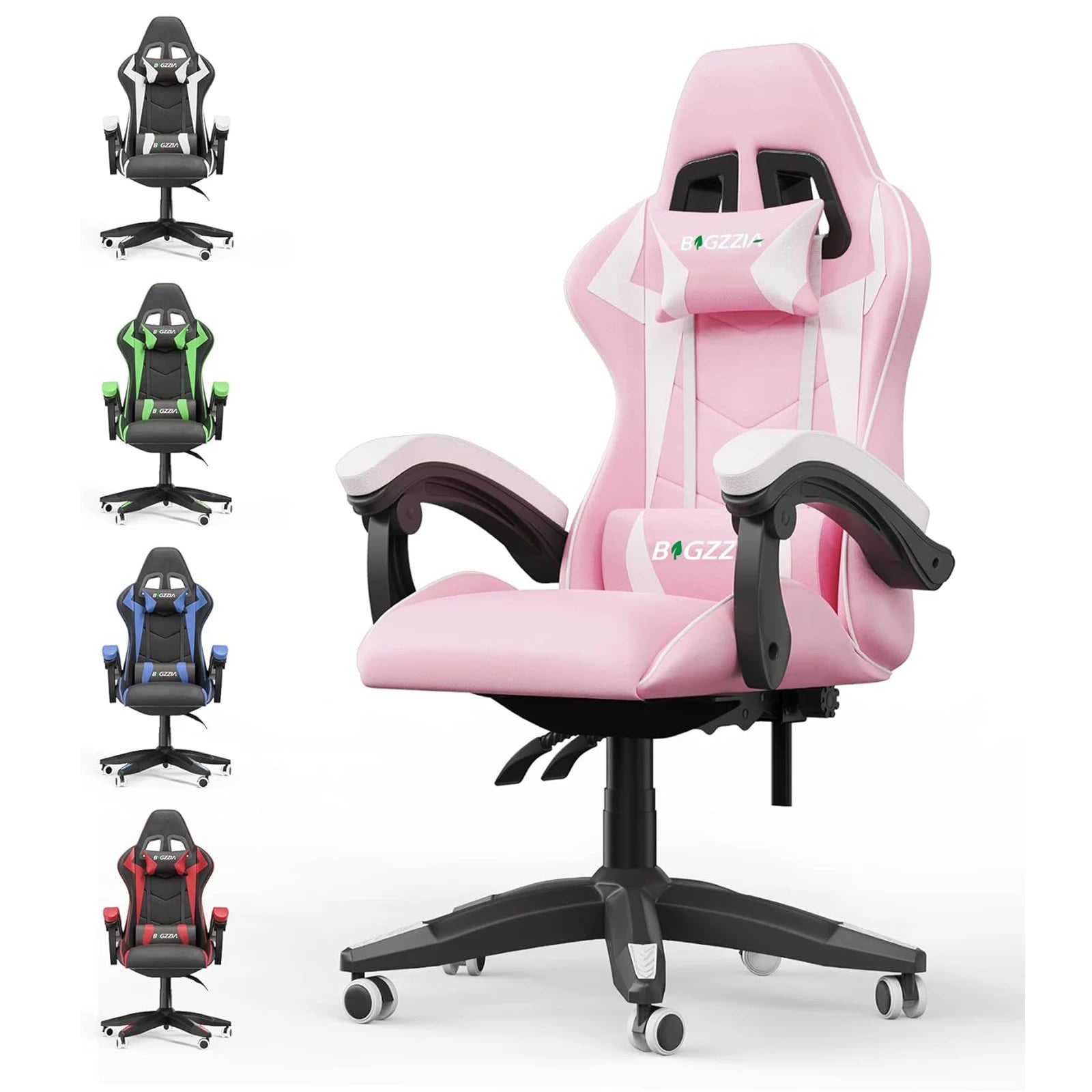 Ergonomic Gaming Chair – Height-Adjustable Computer Chair with Lumbar & Headrest Support - Image 9