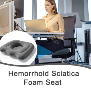 Orthopedic Hemorrhoid Seat Cushion – Foam Support Pillow for Tailbone, Hip & Buttock Comfort