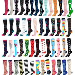 49 Styles Sports Compression Socks – Unisex Running, Cycling & Travel Support Socks