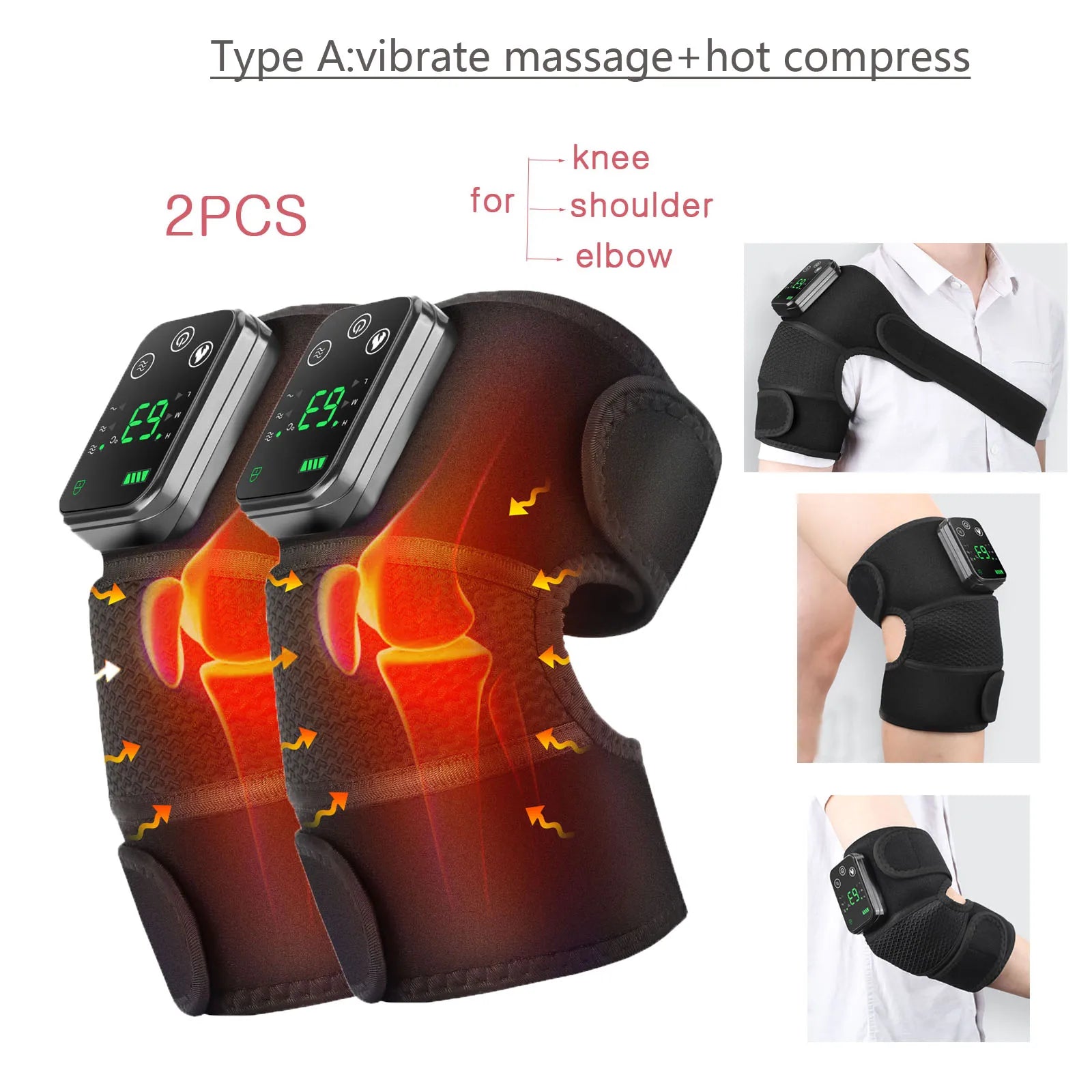 3-in-1 Heated Knee Massager – Wireless Massage Belt for Knee, Shoulder & Elbow - Image 12