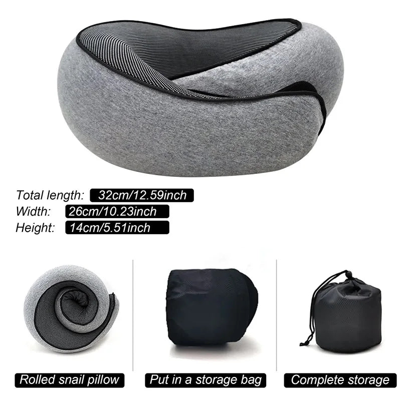 Snail Style Memory Foam Travel Neck Pillow - Image 3