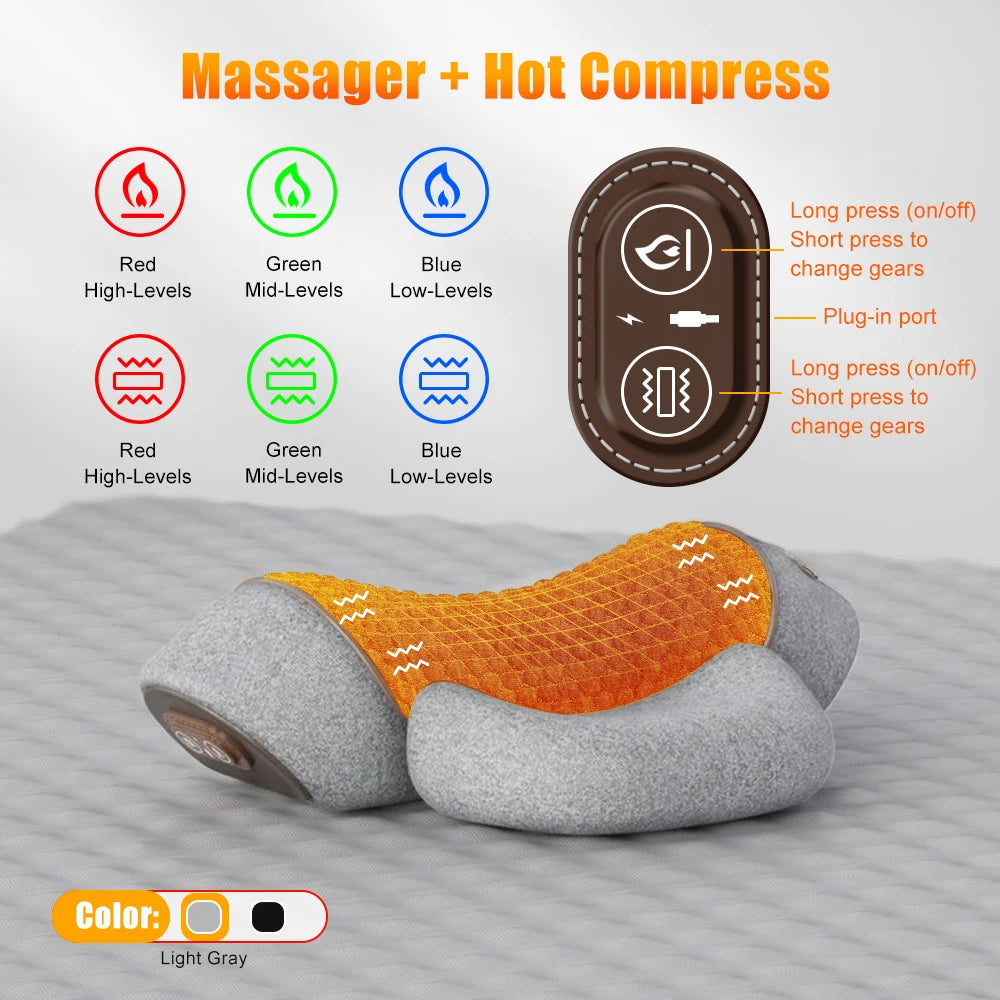 Electric Neck Massager Pillow – Cervical Support with Heat & Vibration Therapy - Image 10