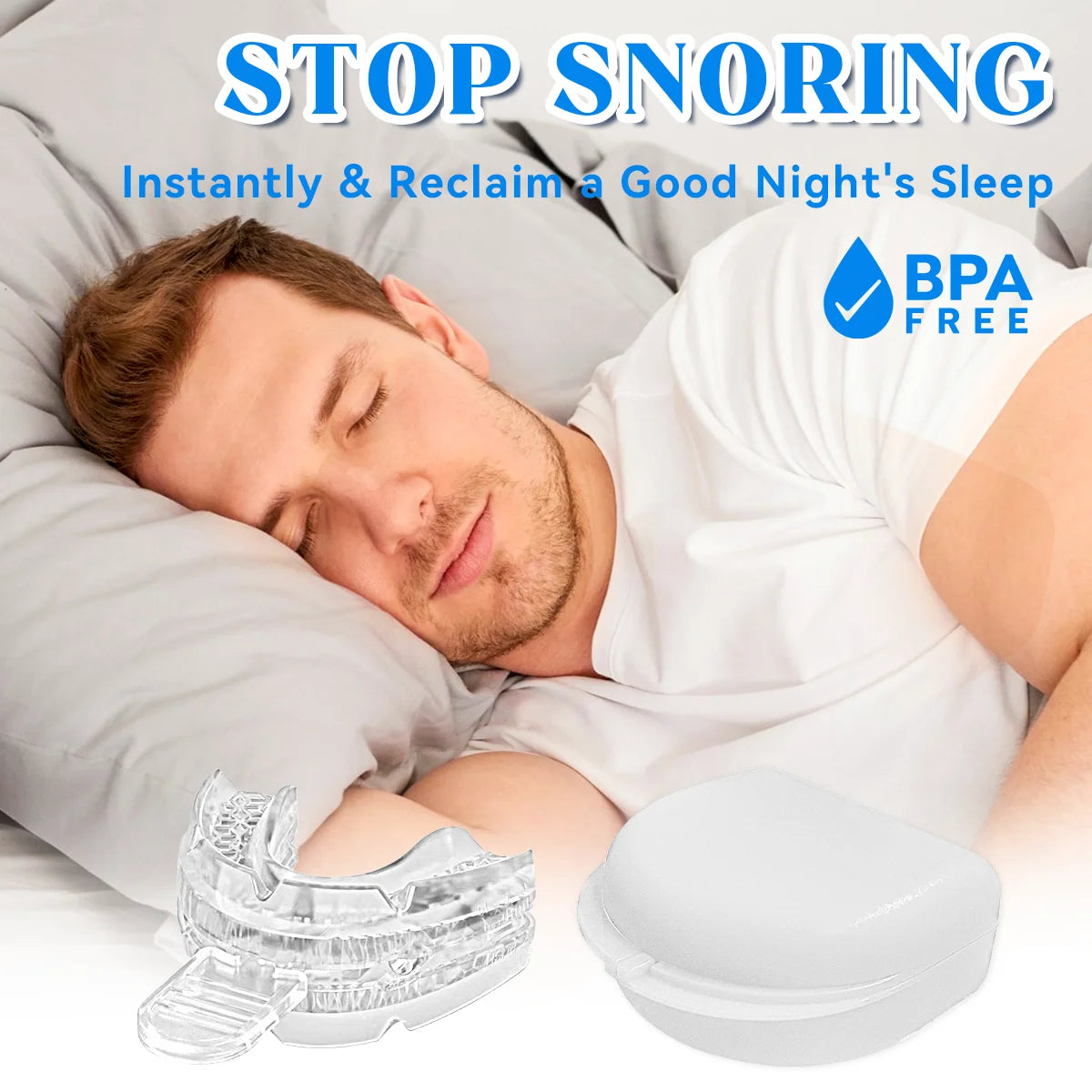 2025 New Adjustable Anti-Snoring Mouth Guard – Sleep Aid for Snoring & Bruxism Relief - Image 3