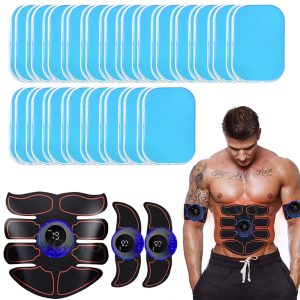 20pcs/30pcs Replaceable Abdominal Muscle Exercise Gel Pads – Reusable Gel Sheets for EMS Core Training Devices