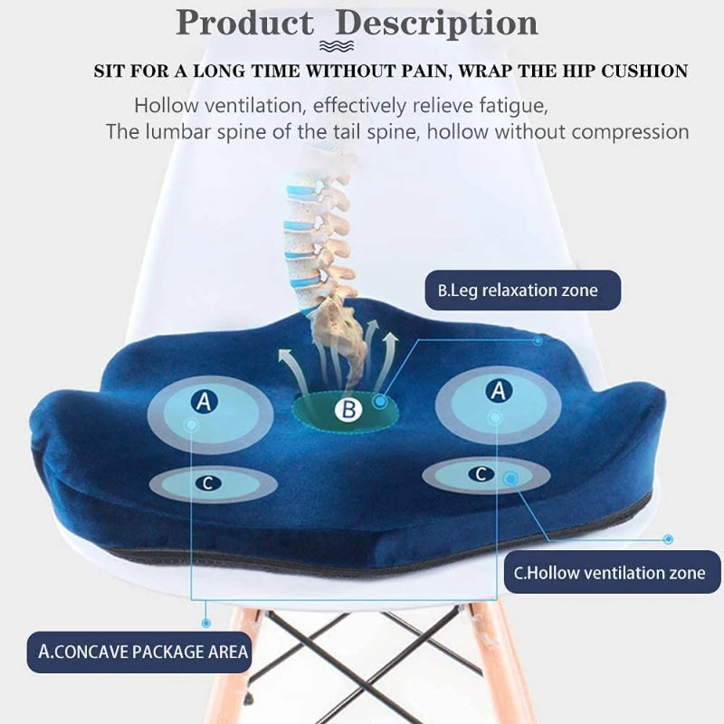 Memory Foam Seat Cushion – Orthopedic Coccyx Pillow for Car, Office & Home - Image 3