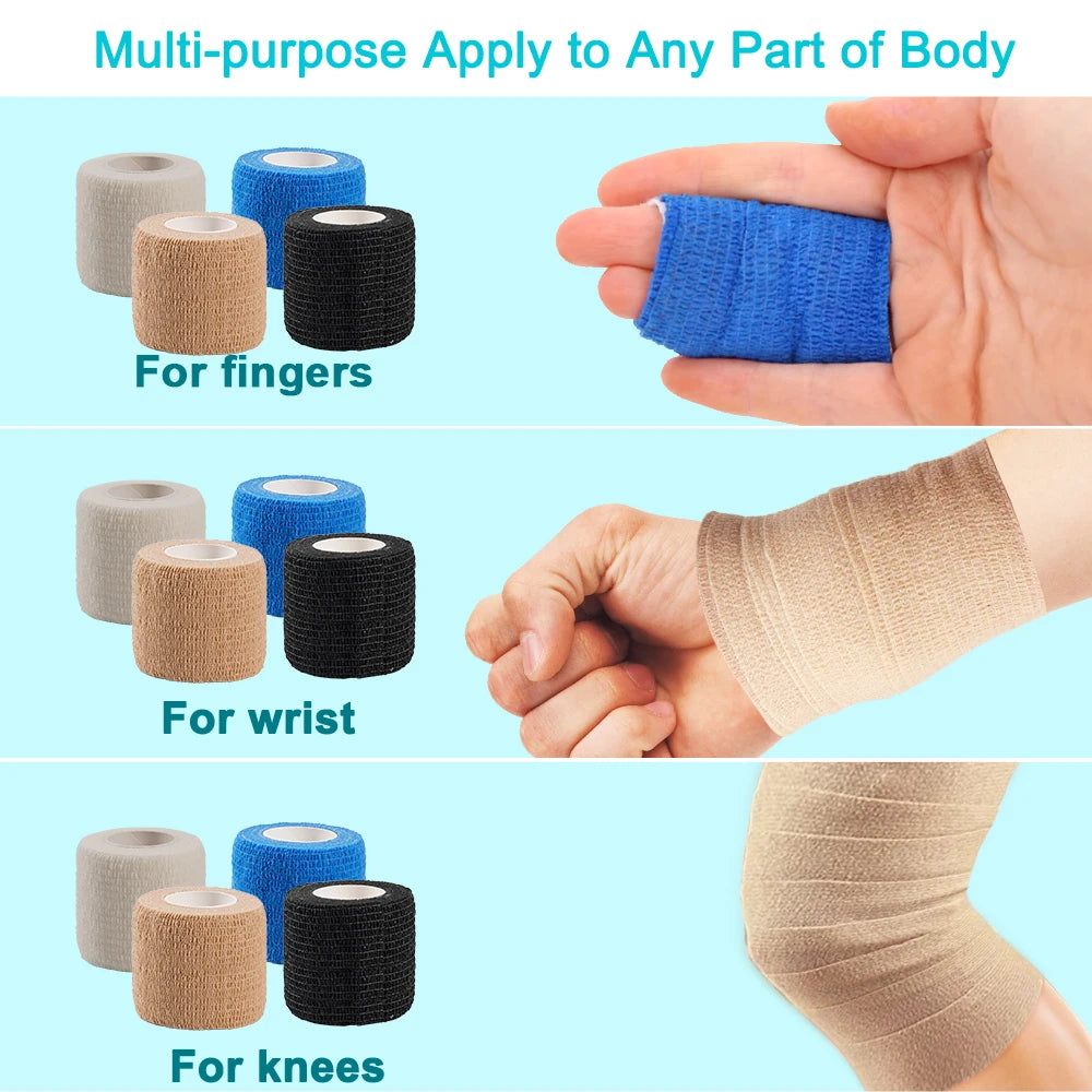 10 Rolls Athletic Wrap Tape – Self-Adhesive Elastic Bandage for Sports & Tattoo Care - Image 5