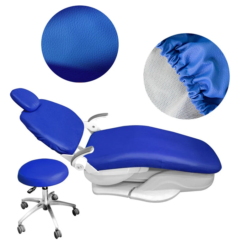 4-Piece PU Leather Dental Chair Cover Set – Waterproof & Elastic Protective Kit - Image 2