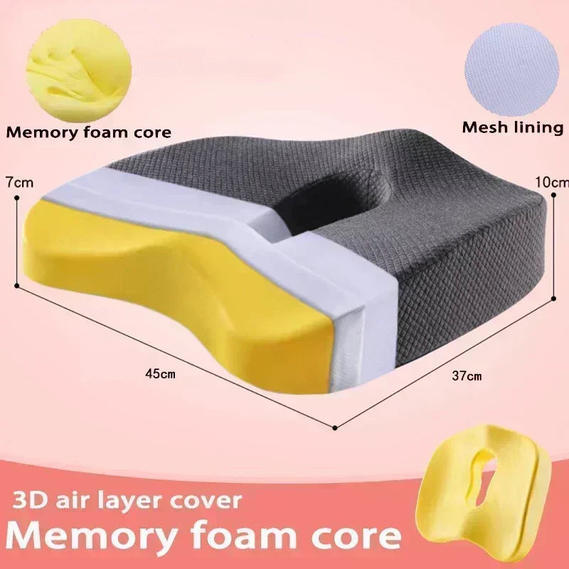 Memory Foam Seat & Back Cushion Set – Orthopedic Support for Coccyx & Waist - Image 7