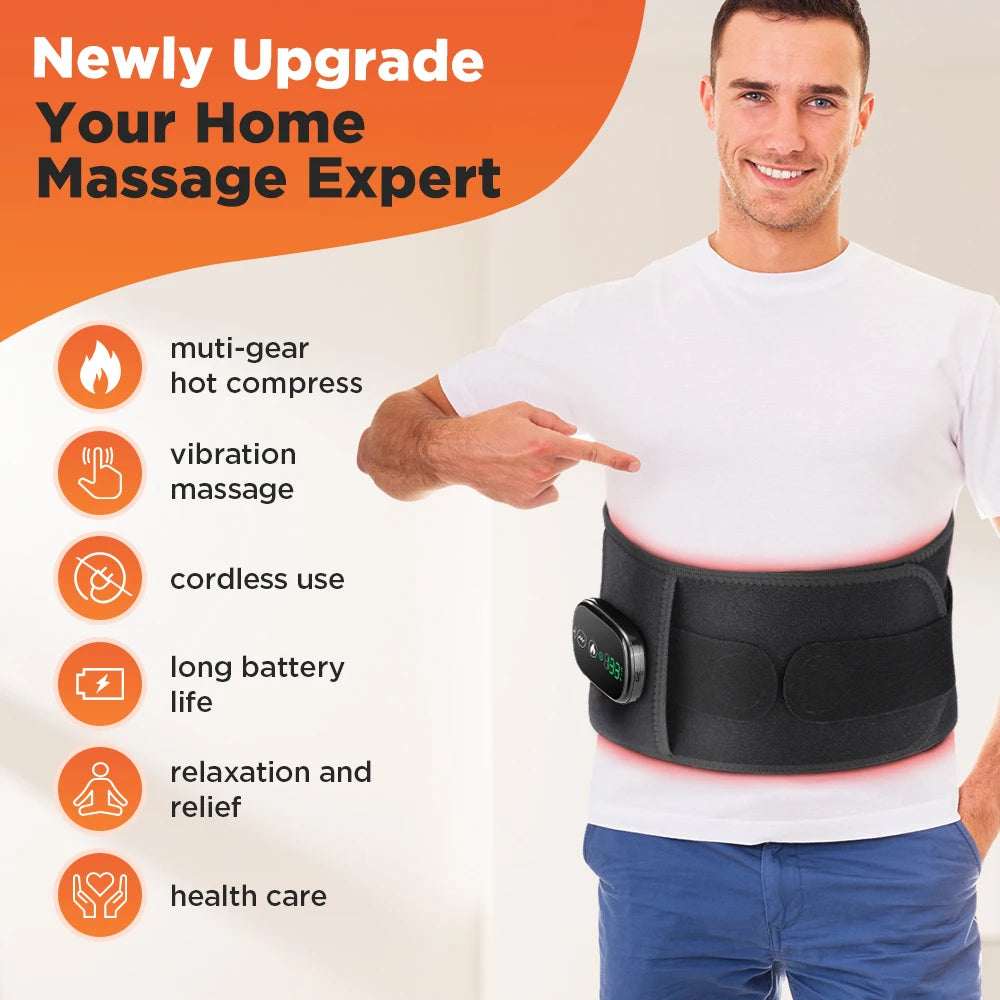 Heating Vibration Massager Belt – Red Light Therapy & Lumbar Support - Image 3