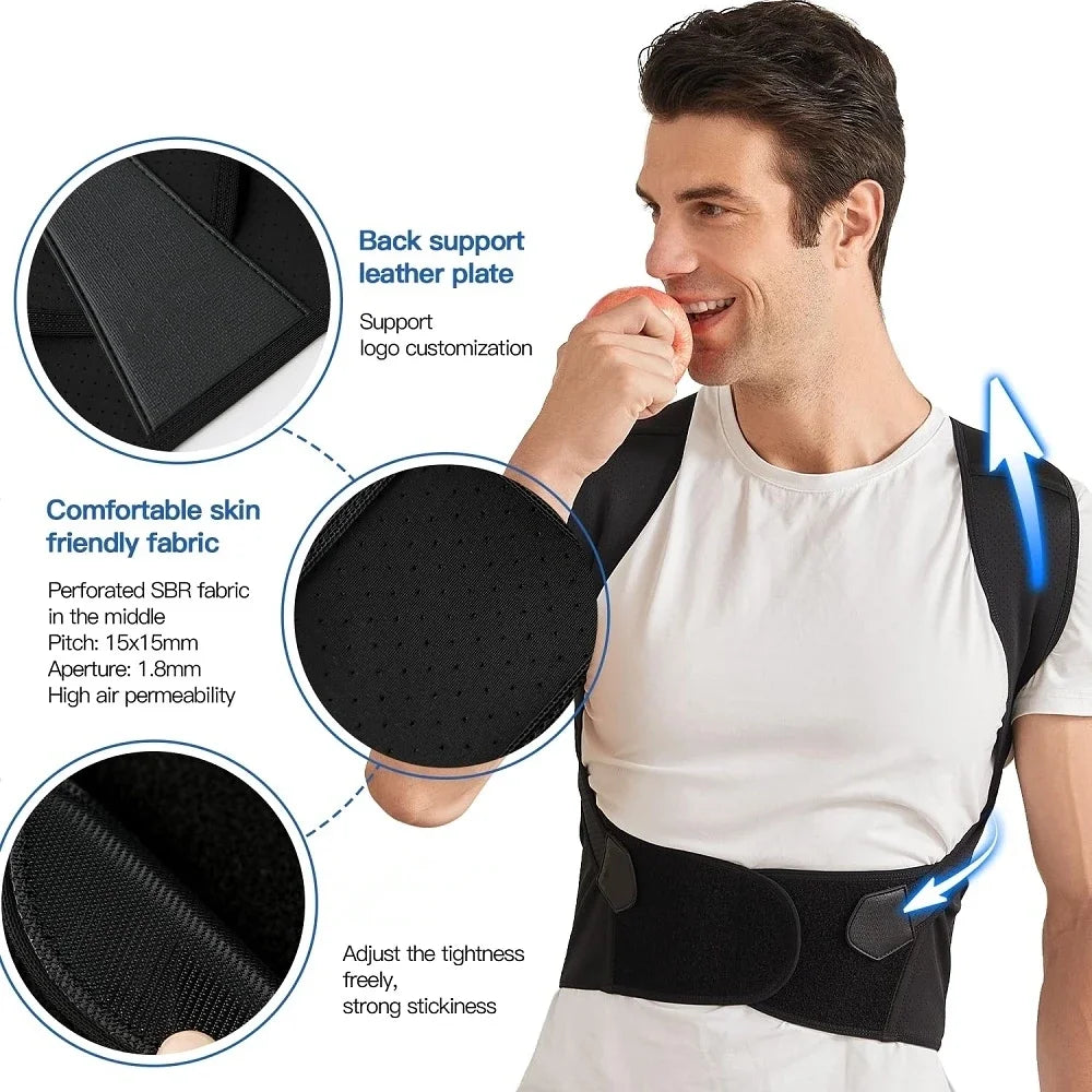 Back Brace Posture Corrector – Adjustable Full Back Support for Men & Women - Image 4