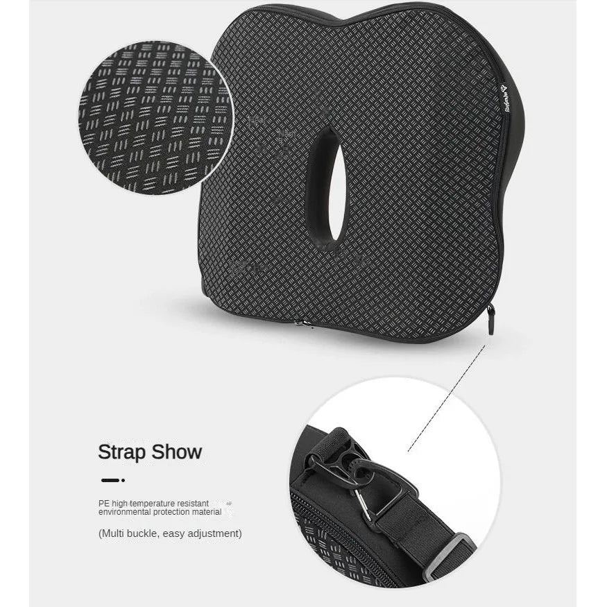 Memory Foam Seat & Back Support Pillow Set – Orthopedic Relief for Coccyx, Hip & Lumbar - Image 5