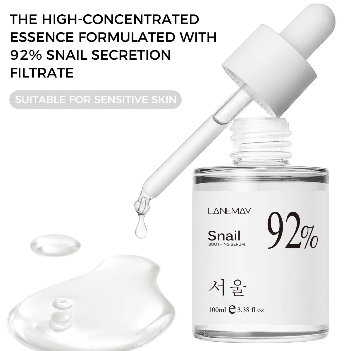 100ml 92% Snail Soothing Facial Essence – Multi-in-One Hydrating & Moisturizing Face Serum - Image 4