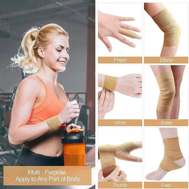 Sports Elastic Tape Bandage – Self-Adhesive Wrap for Joint, Tattoo & Pet Protection - Image 4