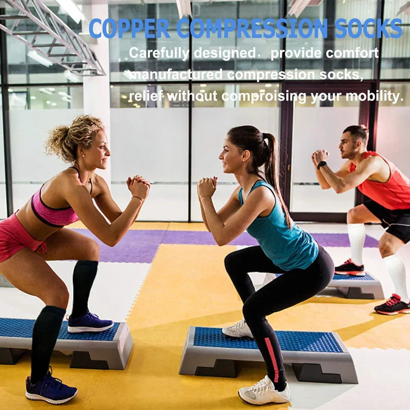 3 Pairs/Pack Compression Socks – 30mmHg Knee-High Support for Men & Women (58 Styles) - Image 3