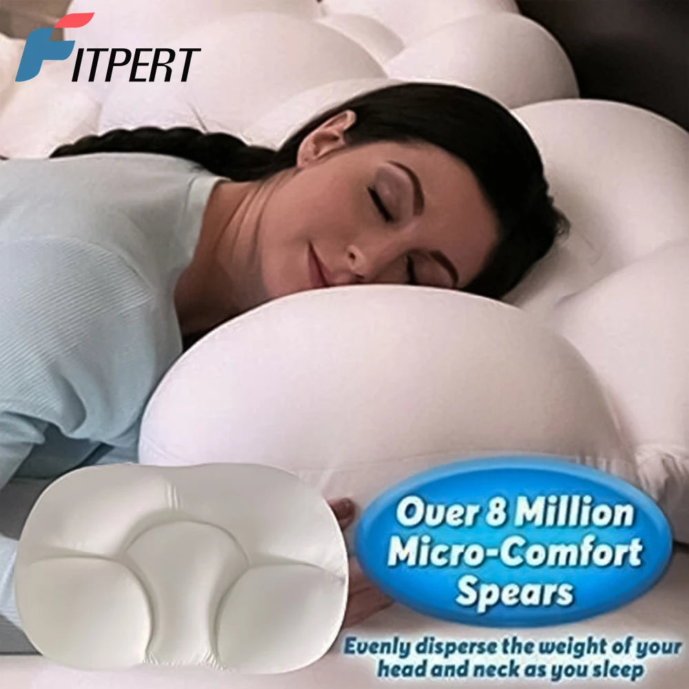 All-Round Sleep Pillow – Egg Sleeper Memory Foam Orthopedic Neck Pillow with 3D Micro Airballs
