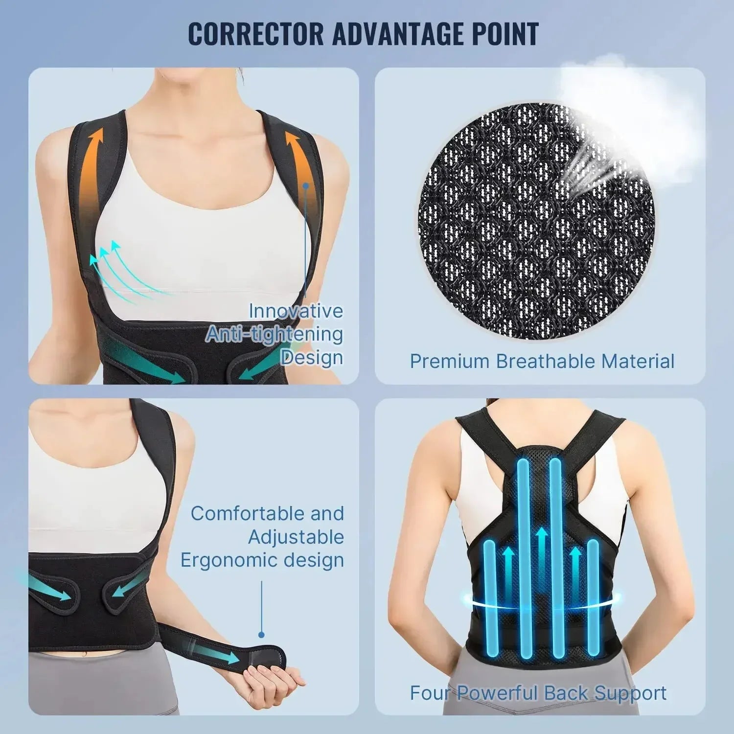Orthopedic Posture Corrector – Adjustable Upper Back Brace for Men & Women - Image 6