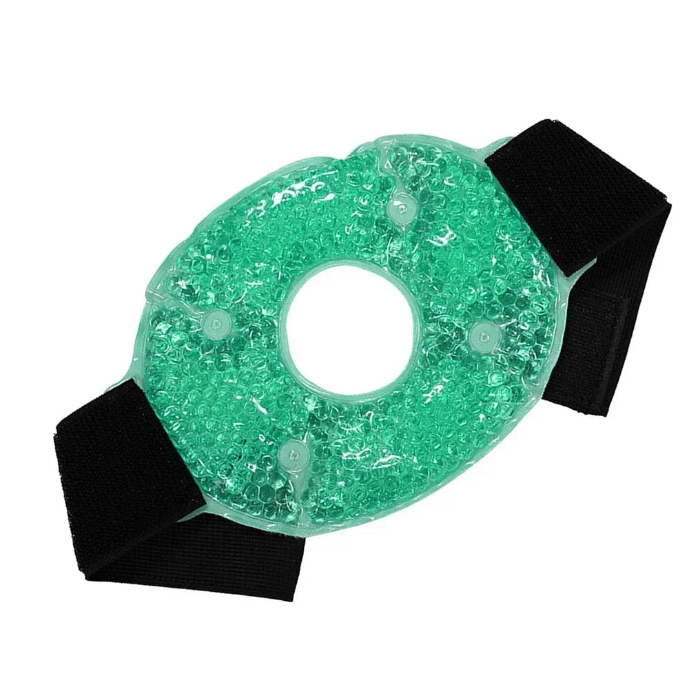 Silver-Purple Cooling Knee Brace – Adjustable Hot & Cold Compress Wrap - Image 9