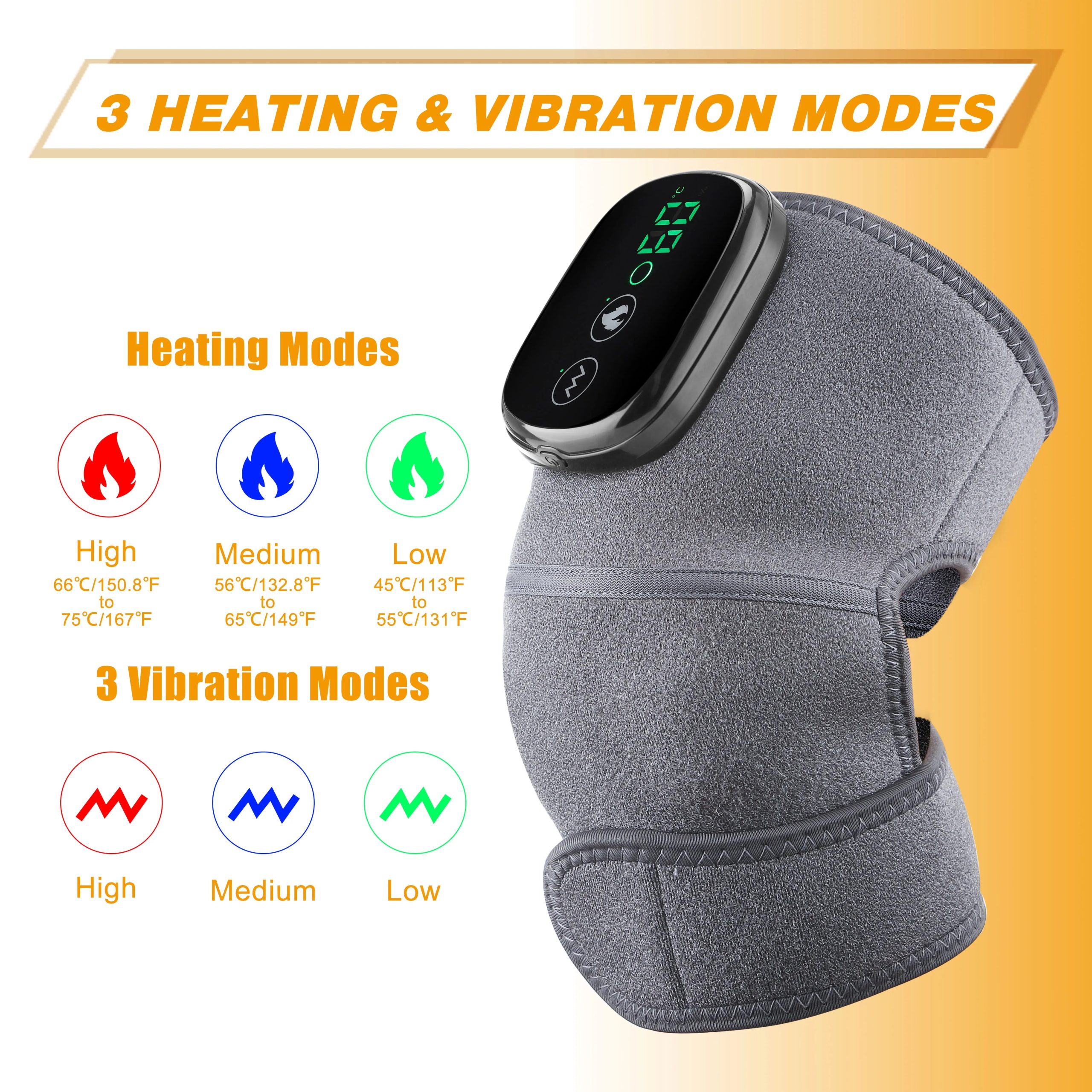 3-in-1 Electric Heating Massage Belt – Hot Compress & Vibration Therapy for Knee, Shoulder & Joint Pain - Image 3