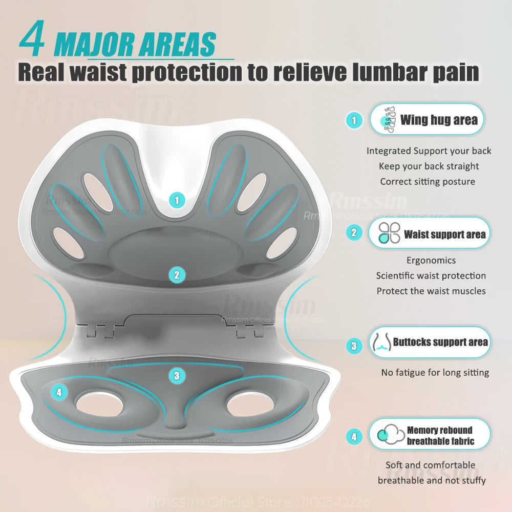 Foldable Back Support Cushion – Ergonomic Posture Corrector for Office & Back Pain Relief - Image 2