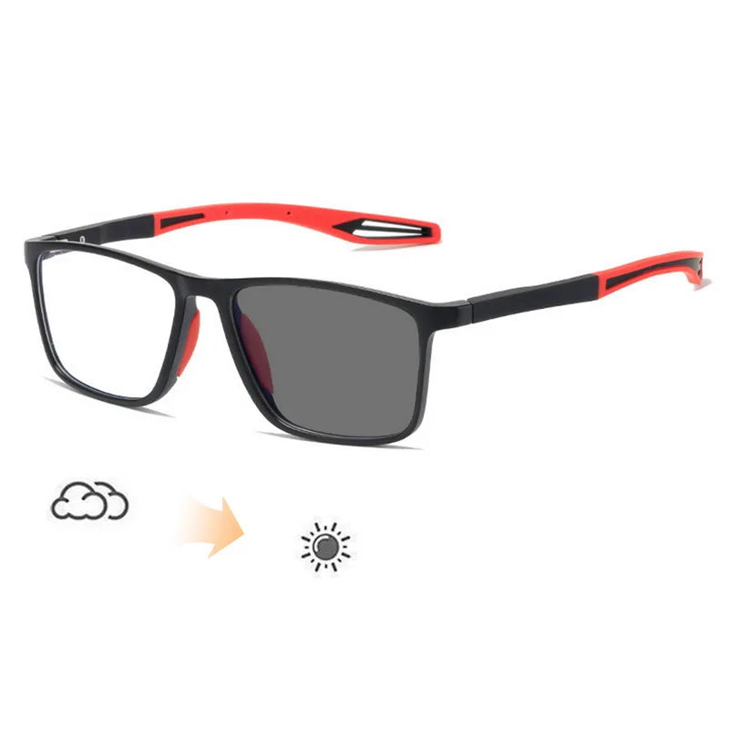 TR90 Sports Photochromic Eyewear – Anti-Blue Light Glasses with Flexible Spring Hinges for Men - Image 8