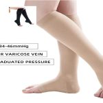 2025 Sports Running Compression Calf Sleeves – 30–40mmHg Open-Toe Medical Support for Varicose Veins