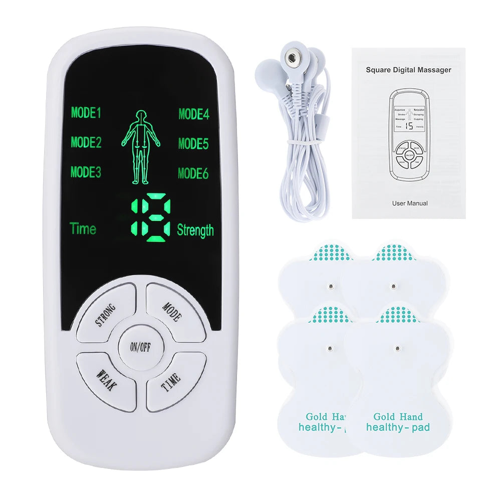 EMS Pulse Electric Muscle Stimulator – Digital TENS Physiotherapy Massager