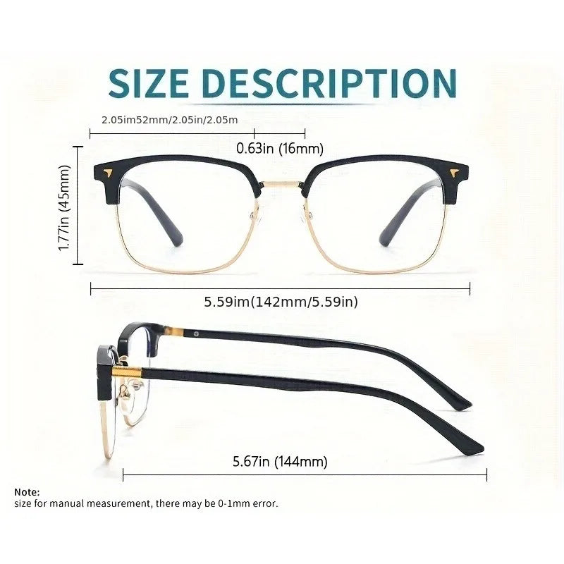 Stylish Square Men's Computer Glasses – Blue Light Blocking Eyewear for Digital Eye Protection - Image 4